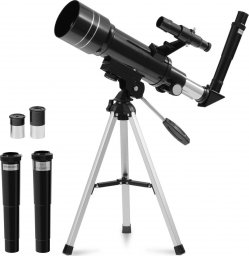 Teleskop Uniprodo Teleskop luneta refraktor astronomiczny do obserwacji gwiazd 360 mm śr. 69,78 mm Teleskop luneta refraktor astronomiczny do obserwacji gwiazd 360 mm śr. 69,78 mm