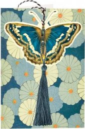Madame Treacle Karnet B6 i zawieszka z kopertą - Niebieski motyl