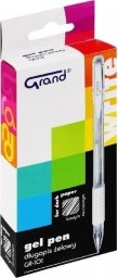  Grand Długopis żelowy GR-101 0.5mm biały 12szt GRAND