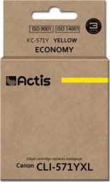 Tusz Actis Tusz ACTIS KC-571Y (zamiennik Canon CLI-571Y Standard 12 ml żółty)