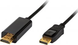 Kabel DisplayPort - HDMI 1.8m czarny