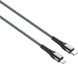 Kabel USB Techonic USB-C - Lightning 1 m Grafitowy (6933138690840)