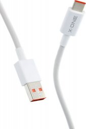 Kabel USB X-One USB-A - USB-C Biały (5903396159381)