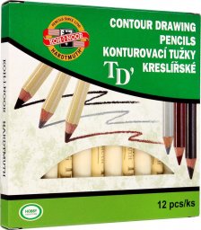 ART.ROZNE Kredka czeska do makijażu oczu - grafitowa  1op.-12szt