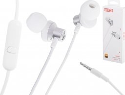 Słuchawki L-BRNO Słuchawki douszne przewodowe jack 3,5mm białe