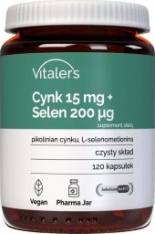  Solgar Vitaler's Cynk 15 mg + Selen 200 g - 120 kapsułek