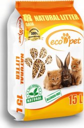 Żwirek dla kota Gaja Eco-Pet Drewniany Żwirek dla kota i ściółka dla małych zwierząt 35L