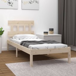  vidaXL vidaXL Rama łóżka, lite drewno, 75x190 cm,2FT6, pojedyncza