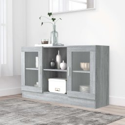 vidaXL vidaXL Witryna, szary dąb sonoma, 120x30,5x70 cm