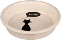  Trixie Miska ceramiczna, kot, 0.25 l/o 13 cm, biała