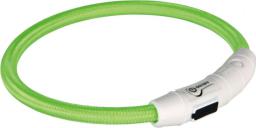  Trixie Obręcz z lampą błyskową USB, M–L: 45 cm Zielona