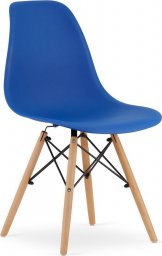  Elior Zestaw niebieskich minimalistycznych krzeseł 4szt. - Naxin 4S