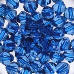 kufer-pasmanteria.pl Korale Akrylowe Diamentowe 8mm (30szt) Niebieski