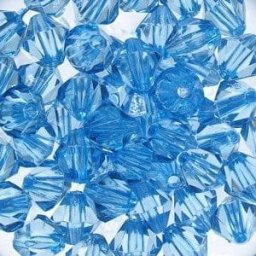 kufer-pasmanteria.pl Korale Akrylowe Diamentowe 10mm (14szt) Błękitny