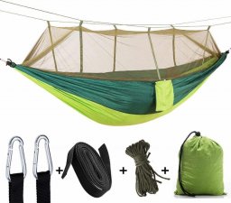  OEM Hamak piknikowy ogrodowy survivalowy moskitiera - zielony