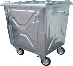 ARS Pojemnik do segregacji odpadów, ocynkowany na kółkach (pojemność 1100 l)