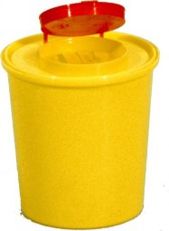 Artech Pojemnik na odpady ostre z otworem wrzutowym wym. 75 x 33 mm, poj. 1,5l (Kolor żółty)