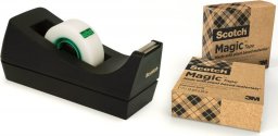 Scotch Taśma biurowa SCOTCH® Magic™ Greener Choice (9-1933R3C38), matowa, 19mm, 33m, 3szt., podajnik C-38 GRATIS
