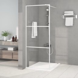  vidaXL vidaXL Ścianka prysznicowa, biała, 80x195 cm, przezroczyste szkło ESG