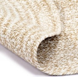  vidaXL vidaXL Ręcznie wykonany dywanik, juta, biało-brązowy, 210 cm