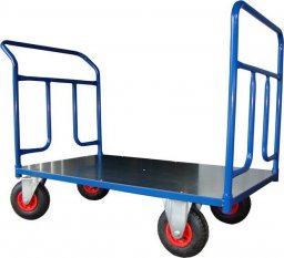 WiZ Wózek platformowy dwuburtowy, platforma z blachy. Wym. 1000x600mm (Ładowność: 250kg)