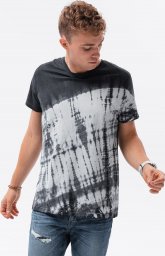  Ombre T-shirt męski bawełniany TIE DIY - grafitowy S1617 L