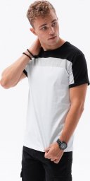 Ombre T-shirt męski bawełniany - czarny S1631 XXL