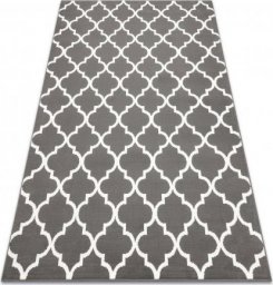  Dywany Łuszczów Dywan BCF Morad TRELIS koniczyna marokańska - antracyt, szary, 60x110 cm