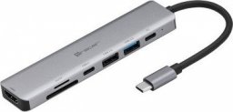 Adapter USB Tracer ADAPTER TRACER A-2, USB Type-C z czytnikiem kart, HDMI 4K, USB 3.0, PDW 60W