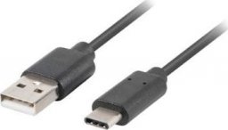 Kabel USB Lanberg USB-A - USB-C 0.5 m Czarny (CA-USBO-20CU-0005-BK)