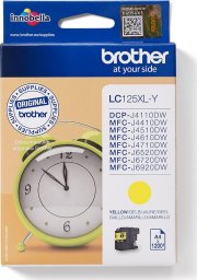 Tusz Brother Brother oryginalny ink / tusz LC-125XLY, yellow, 1200s, Brother MFC-J4510 DW