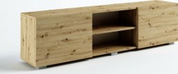 artmeble24 STOJĄCA SZAFKA RTV 200 CM DĄB ARTISAN/ POŁYSK/ MAT