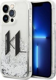  Karl Lagerfeld Etui Karl Lagerfeld Liquid Glitter Big KL HardCase do iPhone 14 Pro Max srebrne