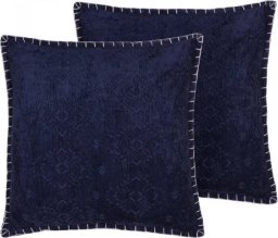  Beliani Lumarko 2 poduszki dekoracyjne tłoczone 45 x 45 cm niebieskie MELUR!