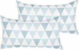  Beliani Lumarko 2 poduszki ogrodowe w trójkąty 40 x 70 cm niebiesko-białe TRIFOS!