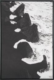  Beliani Lumarko Obraz na płótnie w ramie morze 63 x 93 cm czarno-biały SIZIANO!