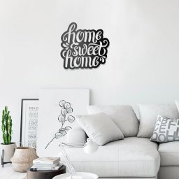 Pirudem Napis HOME SWEET HOME I - metalowa ozdoba ścienna 500 x 470 mm