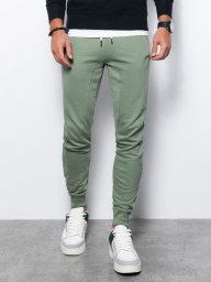  Ombre Spodnie męskie dresowe joggery P948 - zielone XL