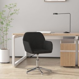 Krzesło biurowe vidaXL vidaXL Obrotowe krzesło biurowe, czarne, tapicerowane tkaniną