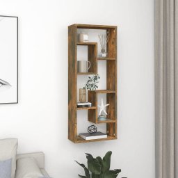 vidaXL vidaXL Półka ścienna, przydymiony dąb, 36x16x90 cm