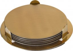 Excellent Houseware Podkładki na stół złote GLAMOUR pod kubek szklankę