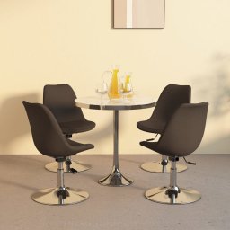 vidaXL vidaXL Obrotowe krzesła stołowe, 4 szt., ciemnobrązowe, obite tkaniną