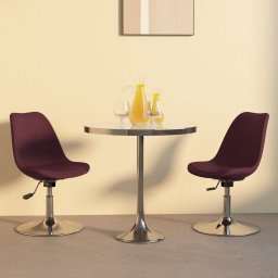  vidaXL vidaXL Obrotowe krzesła stołowe, 2 szt., fioletowe, obite tkaniną