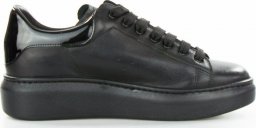  Sempre Sneakersy skórzane ze wstawką czarne Sempre-36