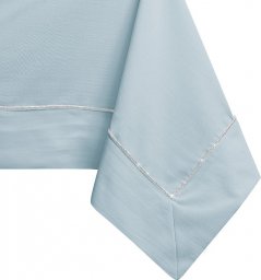 Decoking DecoKing Obrus bawełniany PURE* mankiet + lamówka 140X300 niebieski + szary