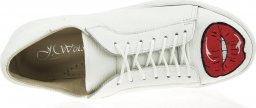  Wolski Białe tenisówki skórzane z haftem J. Wolski -36