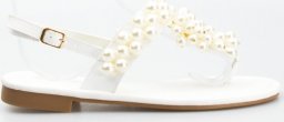  Seastar Sandały japonki z ozdobami białe-40