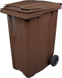  ARS Pojemnik do segregacji odpadów na kółkach pojemność 360 l (kolor brązowy)