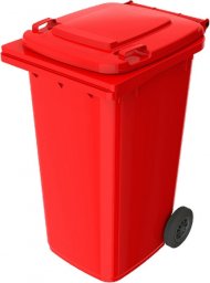  ARS Pojemnik do segregacji odpadów na kółkach pojemność 240 l (kolor czerwony)