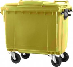 ARS Pojemnik do segregacji odpadów na kółkach pojemność 1100 l (kolor żółty)